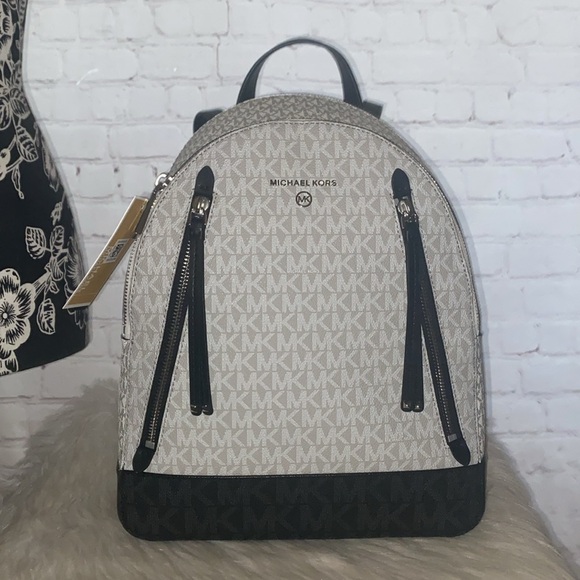 Michael Kors BROOKLYN Medium Backpack/JET SET TRAVEL Large Wallet 2pc Set - Picture 2 of 9